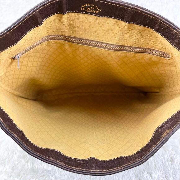 Authentic Gucci GG Sherry Large Tote Web Canvas Ophidia Shoulder Bag Handbag Tan - Picture 8 of 11